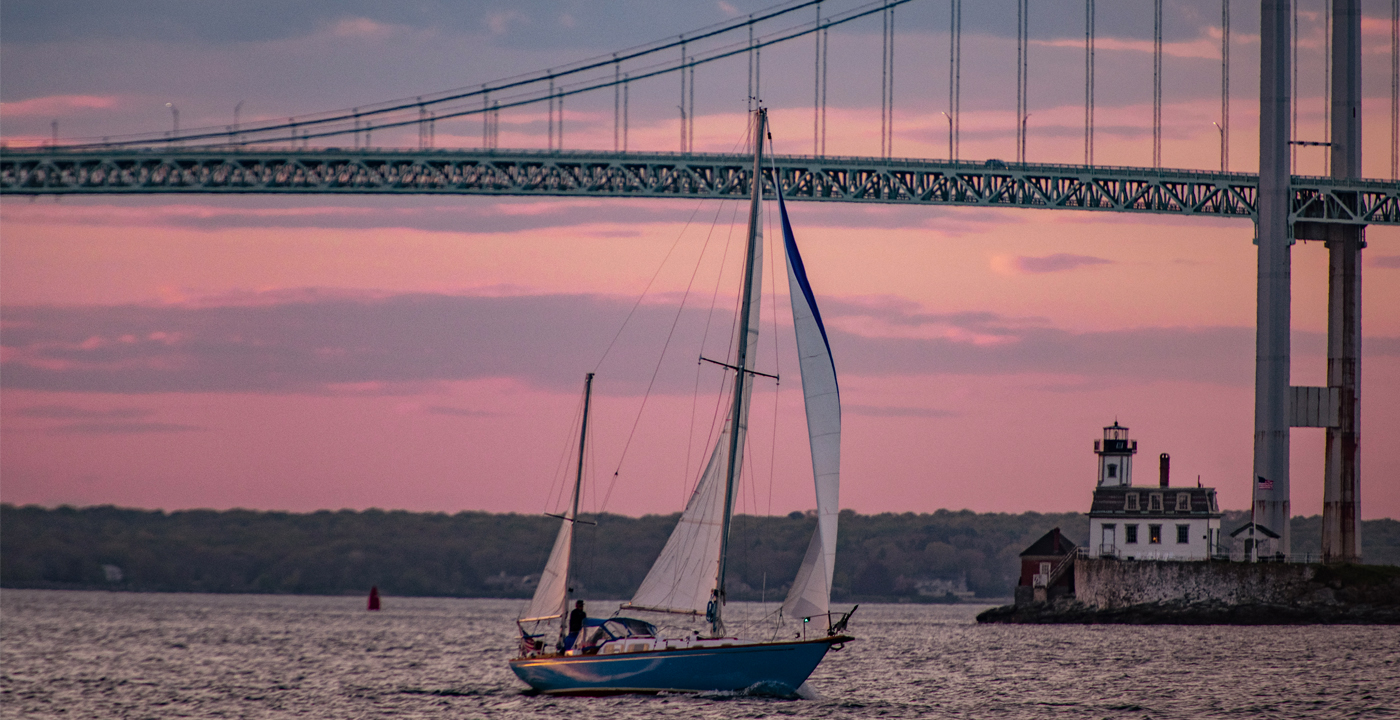 sailboat during sunset