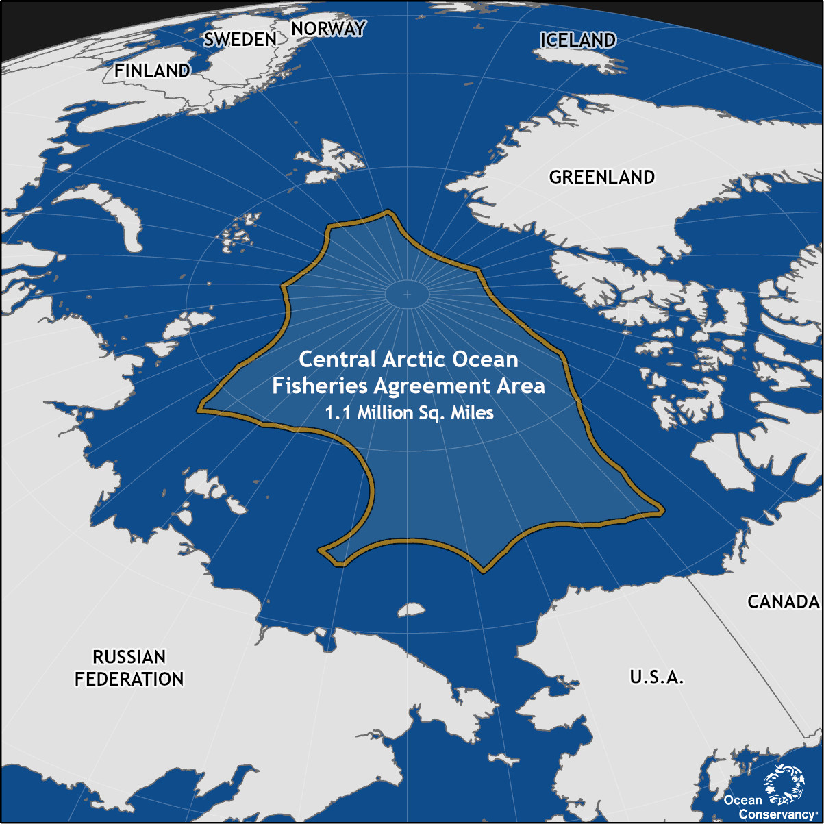 Map of Central Arctic Ocean Fisheries Agreement Area
