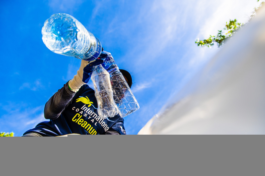 Volunteers take part in Ocean Conservancy's 2020 International Coastal Cleanup (ICC) in the Republic of Trinidad and Tobago.