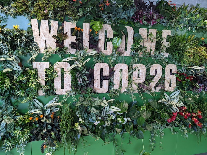 COP26 sign