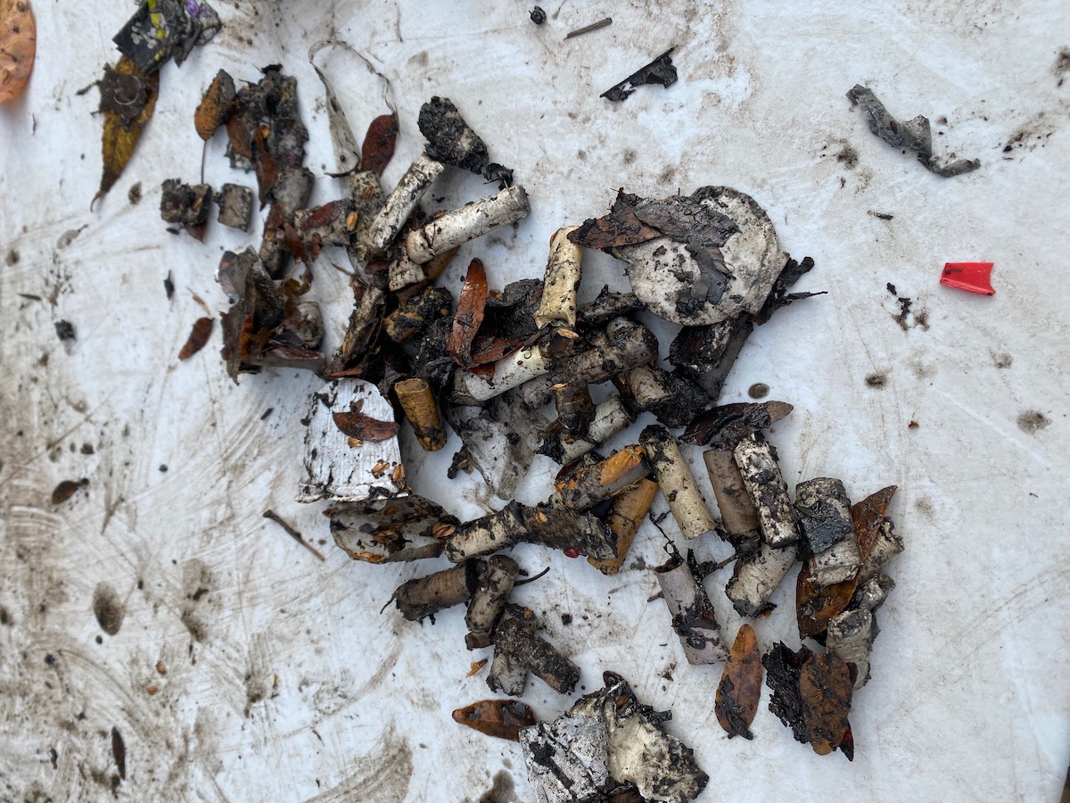 Cigarettes on the beach