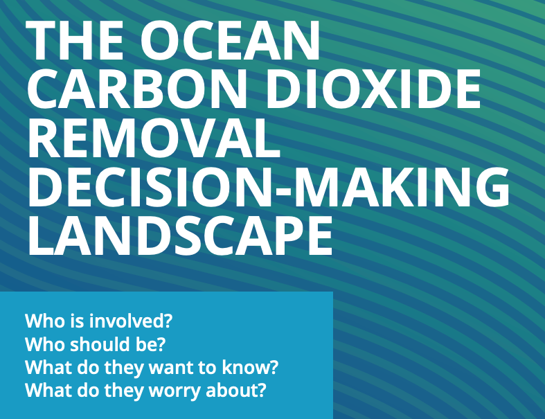 The Ocean Carbon Dioxide Removal Decision-Making Landscape report cover