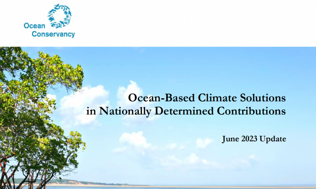 Ocean-Based Climate Solutions in Nationally Determined Contributions (NDCs) report cover